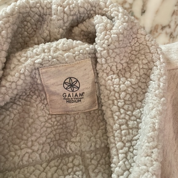 GAIAM lined open front cardigan sz M - Picture 3 of 7